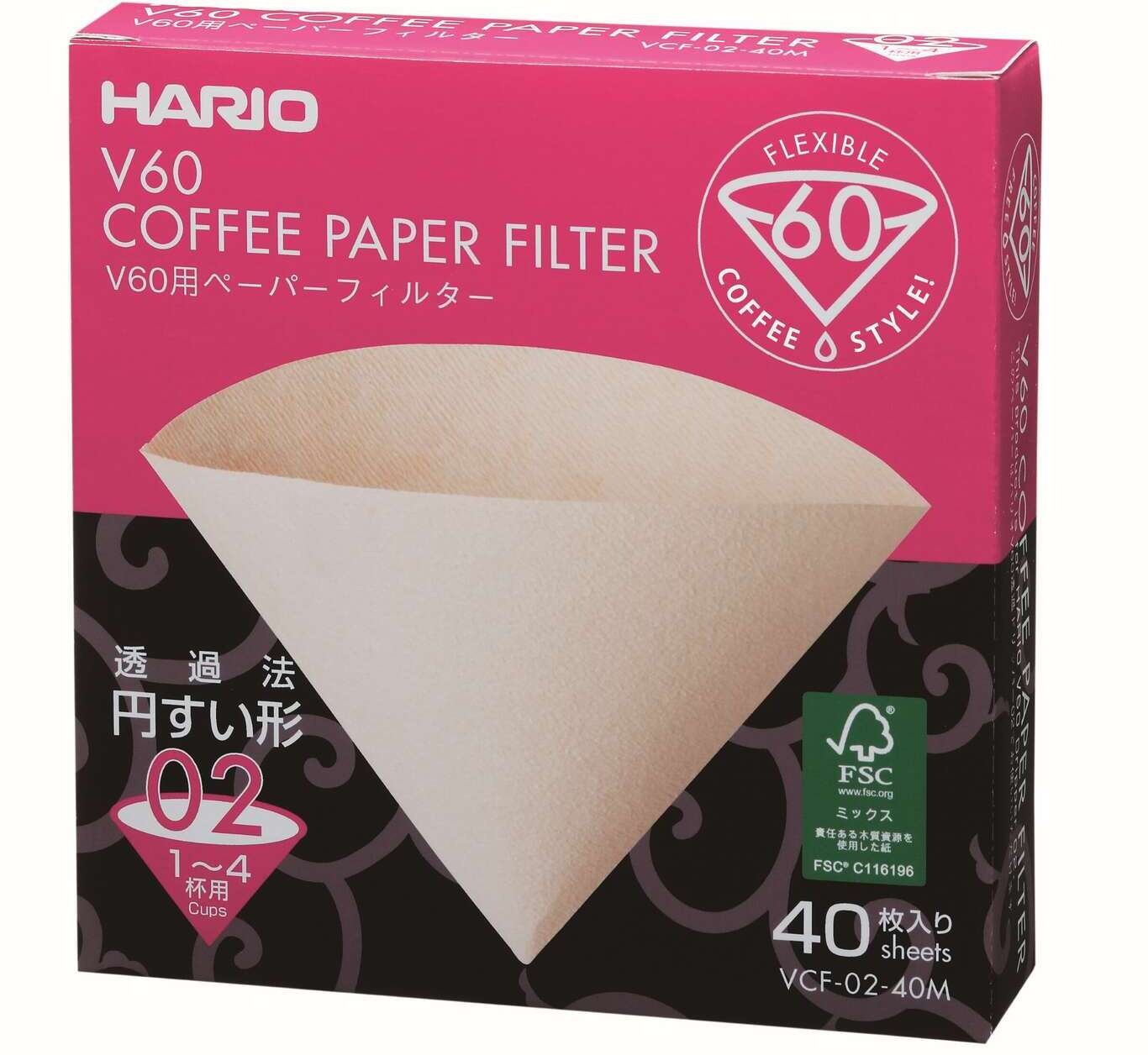 Hario Filtre V60 6 Tasses X40 – Clarté et douceur à chaque tasse